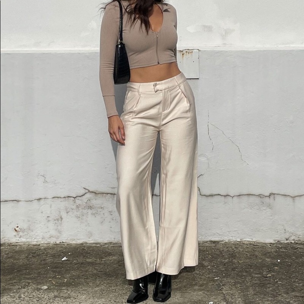 Princess Polly Sparke Cream Pants